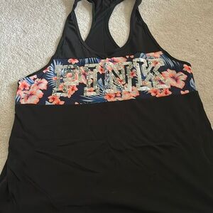 Pink sequin tank